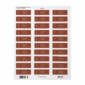 Minimal BLESSED | Terracotta Holiday Address Label ラベル (フルシート)