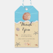 Minimal Blue Ocean Summer Wedding ギフトタグ (正面)