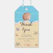 Minimal Blue Ocean Summer Wedding ギフトタグ (裏面)