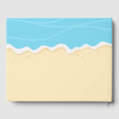 Minimal Blue Ocean Summer Wedding ゲストブック (裏面)