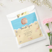 Minimal Blue Ocean Summer Wedding フェイバーバッグ (封をした状態)