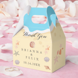 Minimal Blue Ocean Summer Wedding フェイバーボックス