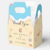 Minimal Blue Ocean Summer Wedding フェイバーボックス (オープン)