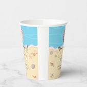 Minimal Blue Ocean Summer Wedding 紙コップ (左)
