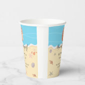 Minimal Blue Ocean Summer Wedding 紙コップ (右)