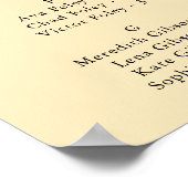 Minimal Blue Ocean Summer Wedding Seating Chart ポスター (角)