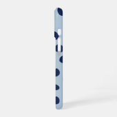Minimal Blue Polka Dot Phone Case | Modern Aesthet iPhone 16ケース (左側面)