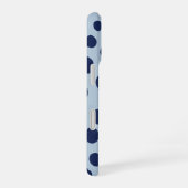 Minimal Blue Polka Dot Phone Case | Modern Aesthet iPhone 16ケース (右側面)