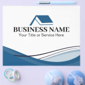 Minimal Blue Real Estate Agent House Logo チラシ (シングル)