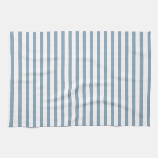 Minimal Blue Stripes Modern Pattern Design キッチンタオル (横)