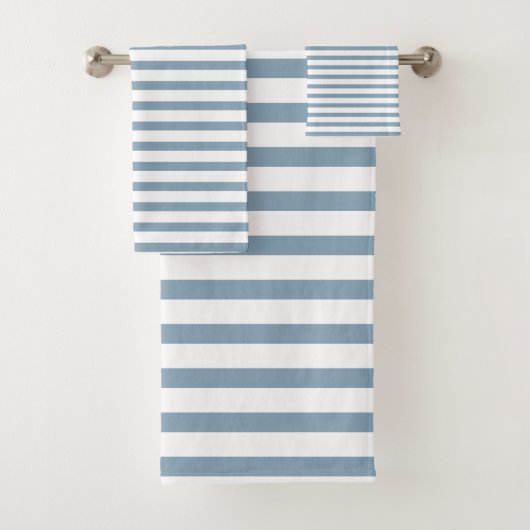Minimal Blue Stripes Modern Pattern Design バスタオルセット (インサイチュ)