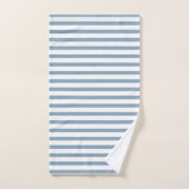Minimal Blue Stripes Modern Pattern Design バスタオルセット (ハンドタオル)