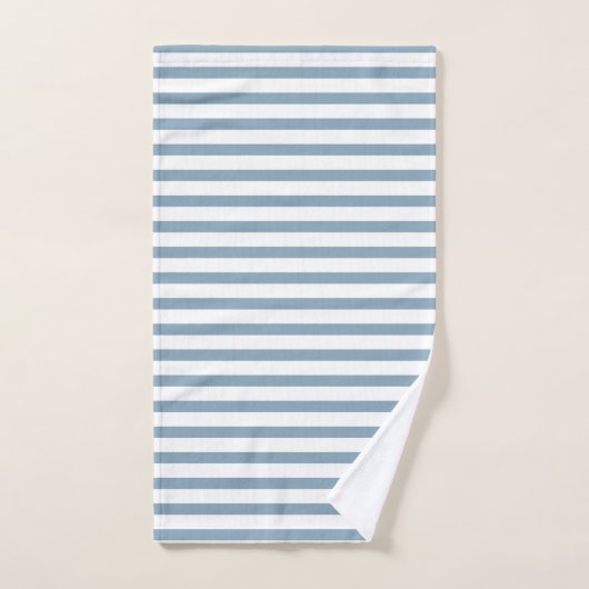 Minimal Blue Stripes Modern Pattern Design バスタオルセット (ハンドタオル)