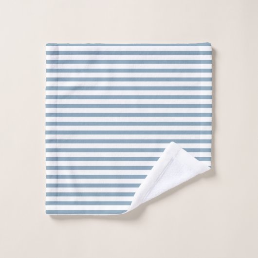 Minimal Blue Stripes Modern Pattern Design バスタオルセット (ウォッシュタオル)