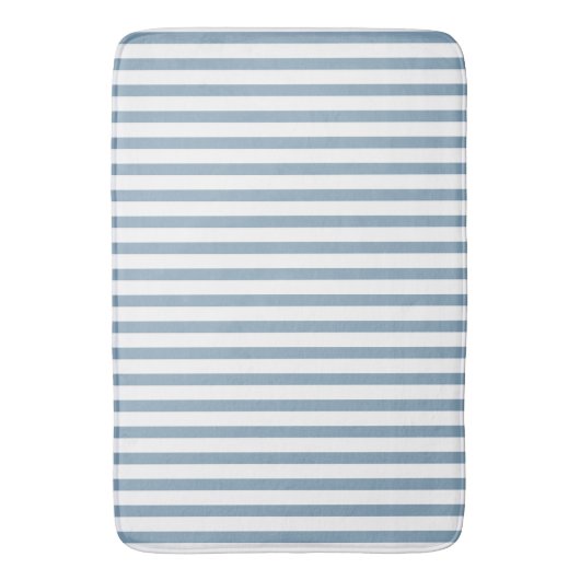 Minimal Blue Stripes Modern Pattern Design バスマット (正面縦)