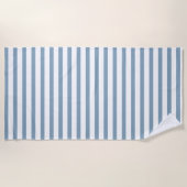 Minimal Blue Stripes Modern Pattern Design ビーチタオル (正面)