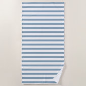 Minimal Blue Stripes Modern Pattern Design ビーチタオル (正面)