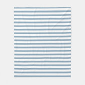 Minimal Blue Stripes Modern Pattern Design フリースブランケット (正面)