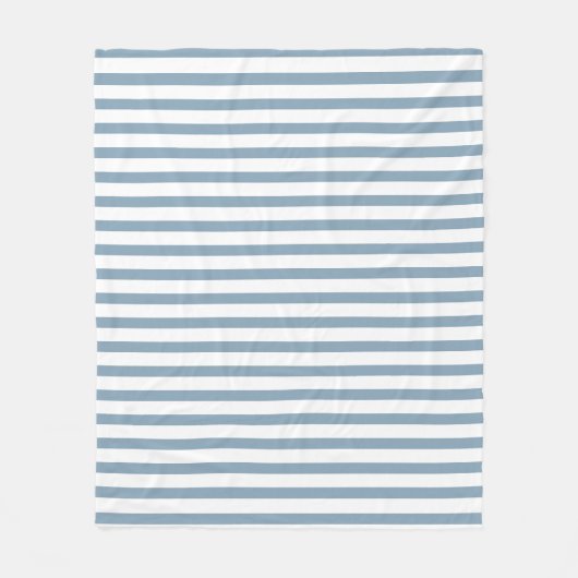 Minimal Blue Stripes Modern Pattern Design フリースブランケット (正面)
