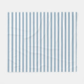 Minimal Blue Stripes Modern Pattern Design フリースブランケット (正面(横))