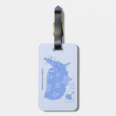 Minimal Blue United States Map Illustration ラゲッジタグ (裏面縦)