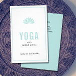 Minimal Blue White Lotus Icon Yoga Instructor チラシ<br><div class="desc">Minimal customizable flyer template with blue/white colors and simple lotus icon. You can customize with your text.</div>