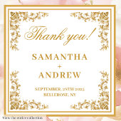 Minimal Blush Gold Watercolor Wedding Favor Box フェイバーボックス