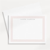 Minimal Blush Pink Bold Border Note Card 案内状