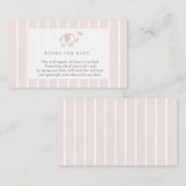 Minimal Blush Pink Elephant Sketch Books for Baby エンクロージャーカード (正面/裏面)