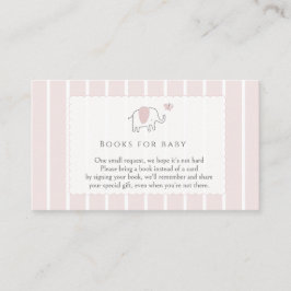 Minimal Blush Pink Elephant Sketch Books for Baby エンクロージャーカード