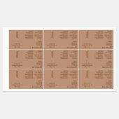 Minimal Boho 1oz 30ml Cosmetic Bottle Waterproof ラベル (シート)