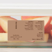 Minimal Boho 1oz 30ml Cosmetic Bottle Waterproof ラベル (貼付)