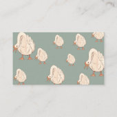 Minimal Boho Cute Goose Book Request Baby Shower 名刺 (裏面)