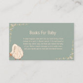 Minimal Boho Cute Goose Book Request Baby Shower 名刺 (正面)