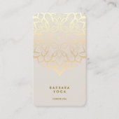 Minimal Boho Sand Wellness Coach Yoga Lotus  名刺 (正面)