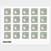 Minimal Boho Silly Goose Personalized Baby Shower  スクエアシール (シート)