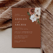 Minimal Boho Terracotta Wedding  招待状