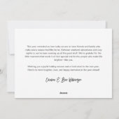 Minimal Bold Photo Overlay Custom Letter Christmas シーズンカード (裏面)