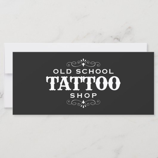 Minimal Bold Tattoo Artist Gift Certification  (正面)
