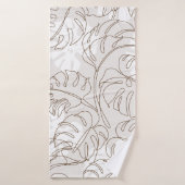 Minimal botanical art seamless pattern. Tropical m バスタオル (バスタオル)