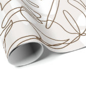 Minimal botanical art seamless pattern. Tropical m ラッピングペーパー (ロールコーナー)