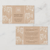 Minimal Botanical Care Instructions Card  名刺 (正面/裏面)