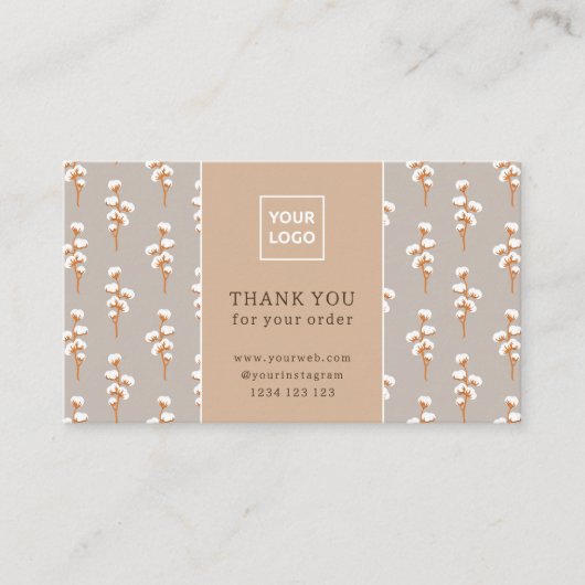 Minimal Botanical Care Instructions Card  名刺 (正面)