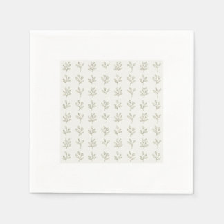 Minimal Botanical Cocktail Napkins スタンダードカクテルナプキン