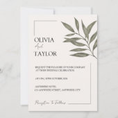 Minimal Botanical Elegance 招待状 (正面)