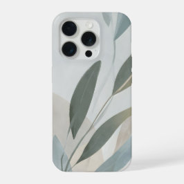 Minimal Botanical Layers – Calm Neutral Abstract  iPhone 15 Proケース
