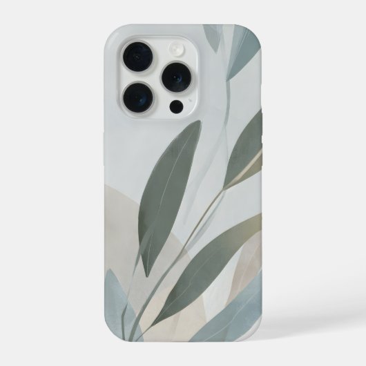 Minimal Botanical Layers – Calm Neutral Abstract  iPhoneケース (裏面)