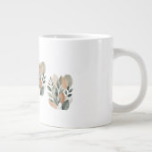 Minimal Botanical Leaf Pattern  ジャンボコーヒーマグカップ (右)