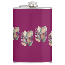 Minimal Botanical Leaf Pattern フラスク