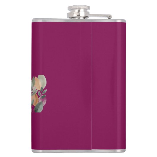 Minimal Botanical Leaf Pattern フラスク (裏面)